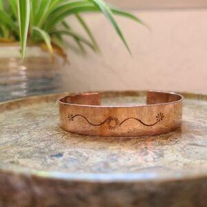 Navajo Copper Stamped Cuff Bracelet